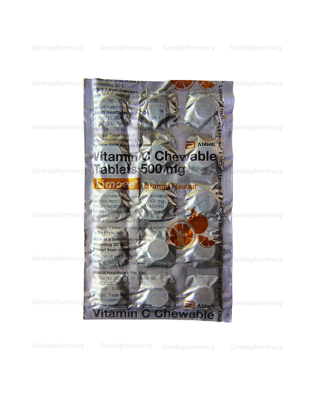 Limcee Orange Flavour Chewable Tablet